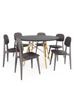 Conjunto Mesa De Jantar Redonda Eiffel-6 Cadeiras Itália