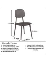 Conjunto Mesa De Jantar Redonda Eiffel-6 Cadeiras Itália