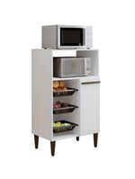 Balcão Com Fruteira 1 Porta Berlim Kaiki Móveis Branco