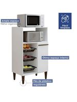 Balcão Com Fruteira 1 Porta Berlim Kaiki Móveis Branco