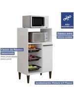 Balcão Com Fruteira 1 Porta Berlim Kaiki Móveis Branco