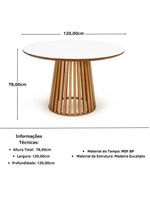Conjunto Mesa De Jantar Redonda 4 Cadeiras Eames Eiffel