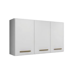 Armário Aéreo 3 Portas étios Kaiki Móveis Branco