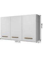 Armário Aéreo 3 Portas étios Kaiki Móveis Branco