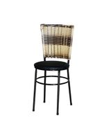 6 Cadeiras Para Mesa Preta Hawai Cappuccino Premium Preto