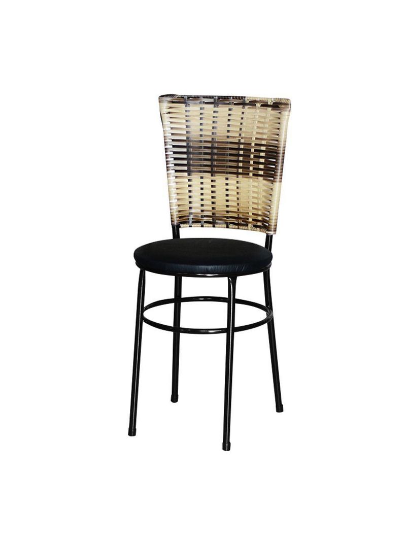 6 Cadeiras Para Mesa Preta Hawai Cappuccino Premium Preto