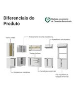 Armário De Cozinha Completa De Canto 100% Mdf 447 Cm Smart Madesa 02 Branco