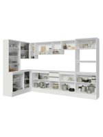 Armário De Cozinha Completa De Canto 100% Mdf 447 Cm Smart Madesa 02 Branco
