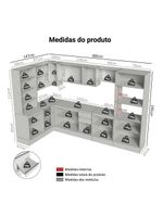 Armário De Cozinha Completa De Canto 100% Mdf 447 Cm Smart Madesa 02 Branco