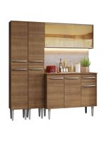 Armário De Cozinha Compacta 169cm Rustic Emilly Madesa 09 Rustic Rustic