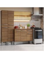 Armário De Cozinha Compacta 169cm Rustic Emilly Madesa 09 Rustic Rustic