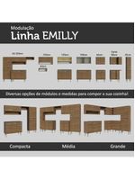 Armário De Cozinha Compacta 169cm Rustic Emilly Madesa 09 Rustic Rustic