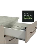Armário De Cozinha Completa 270cm Branco/crema Agata Madesa 01 Branco/crema Branco/crema