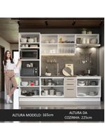 Armário De Cozinha Completa 270cm Branco/crema Agata Madesa 01 Branco/crema Branco/crema