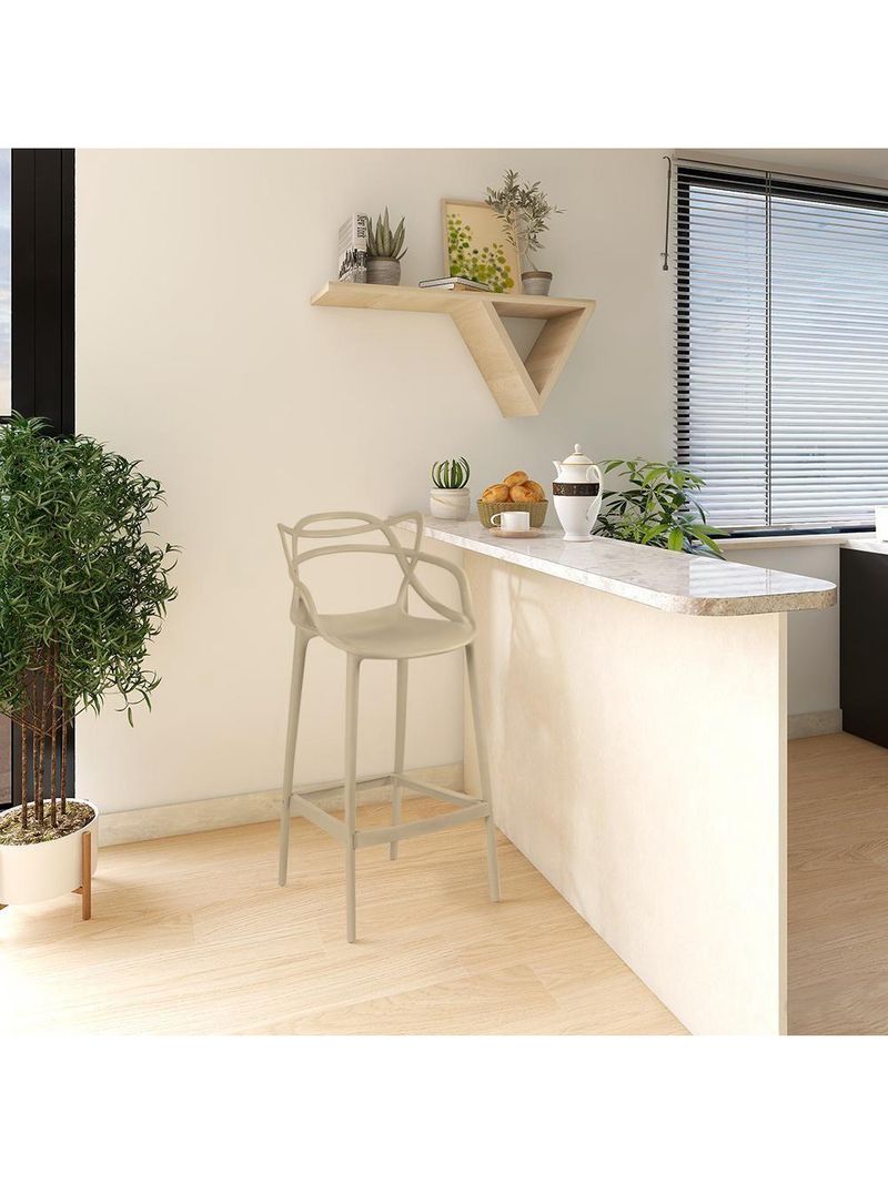 Banqueta Alta Allegra Design Cozinha/bancada - Nude