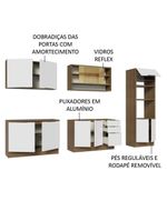 Armário De Cozinha Completa 310cm Stella Madesa 02 Rustic/branco