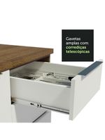 Armário De Cozinha Completa 310cm Stella Madesa 02 Rustic/branco