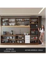 Armário De Cozinha Completa 310cm Stella Madesa 02 Rustic/branco