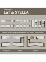 Armário De Cozinha Completa 310cm Stella Madesa 02 Rustic/branco