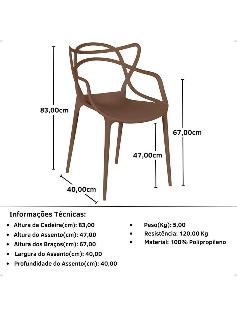 Conjunto Mesa De Jantar Retangular Eiffel 4Cadeiras Allegra