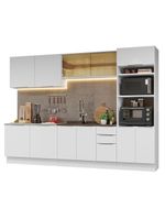 Armário De Cozinha Completa 310cm Stella Madesa 03 Branco