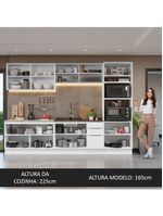 Armário De Cozinha Completa 310cm Stella Madesa 03 Branco