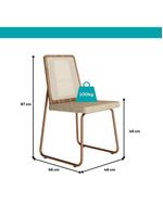 Conjunto Sala De Jantar 6 Cadeiras Catânia Carraro Petra E Rosê