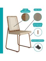 Conjunto Sala De Jantar 6 Cadeiras Catânia Carraro Petra E Rosê