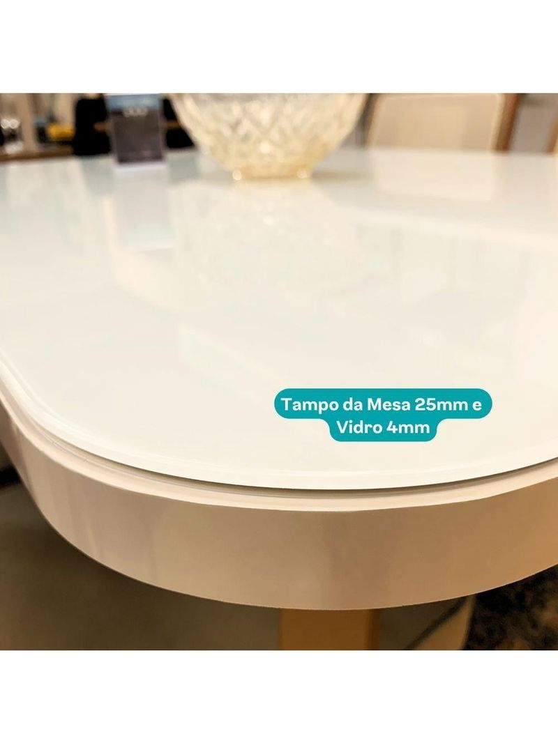 Conjunto Sala De Jantar 4 Cadeiras Dácia Carraro Gelo E Rosê