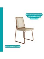 Conjunto Sala De Jantar 4 Cadeiras Dácia Carraro Gelo E Rosê