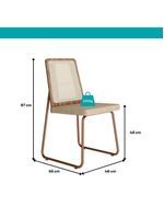 Conjunto Sala De Jantar 4 Cadeiras Dácia Carraro Gelo E Rosê