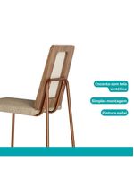 Conjunto Sala De Jantar 4 Cadeiras Dácia Carraro Gelo E Rosê