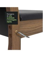 Conjunto Sala De Jantar Mesa Tampo De Vidro 6 Cadeiras Zoe Madesa Preto/rustic