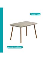 Conjunto Sala De Jantar 4 Cadeiras Trento Carraro Petra E Rosê