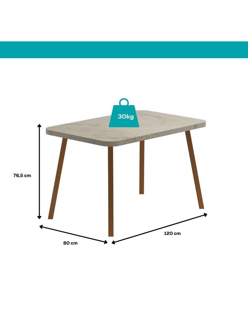 Conjunto Sala De Jantar 4 Cadeiras Trento Carraro Petra E Rosê