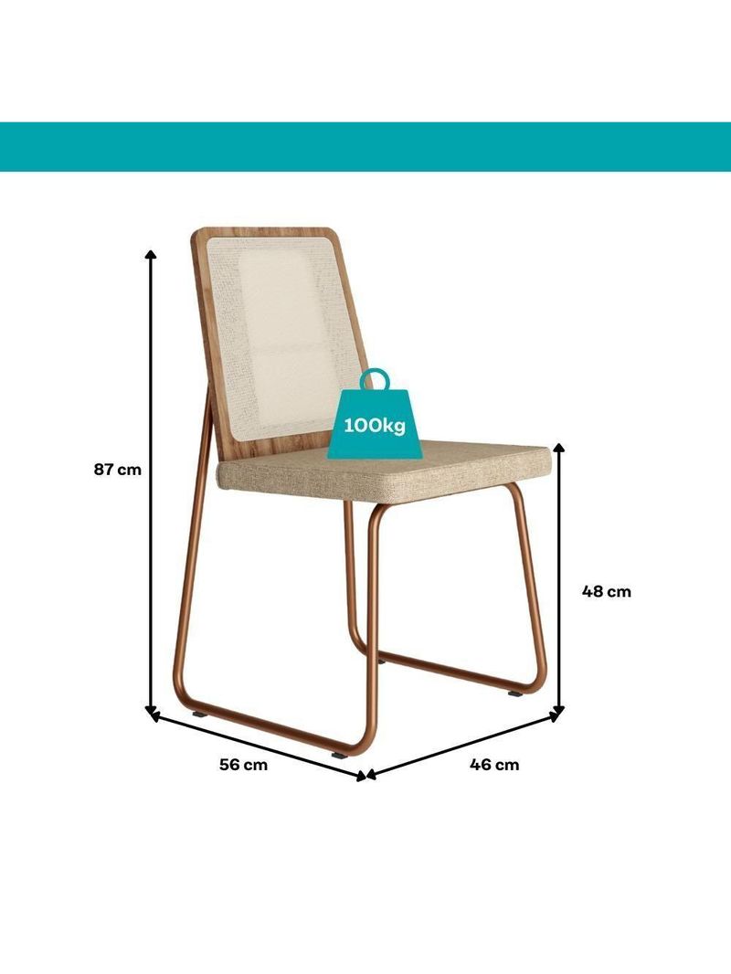 Conjunto Sala De Jantar 4 Cadeiras Trento Carraro Petra E Rosê