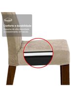 Conjunto Sala De Jantar Mesa Tampo De Vidro 6 Cadeiras Odara Madesa Rustic/imperial