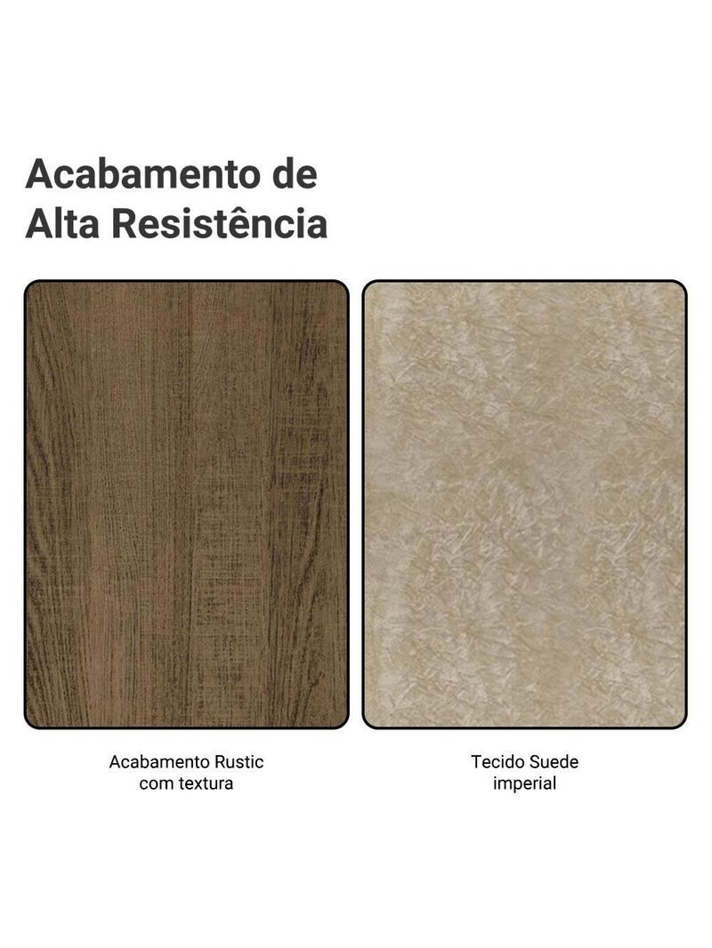 Conjunto Sala De Jantar Mesa Tampo De Vidro 6 Cadeiras Odara Madesa Rustic/imperial