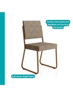 Conjunto Sala De Jantar 4 Cadeiras Dália Carraro Petra Rose