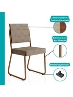 Conjunto Sala De Jantar 4 Cadeiras Dália Carraro Petra Rose