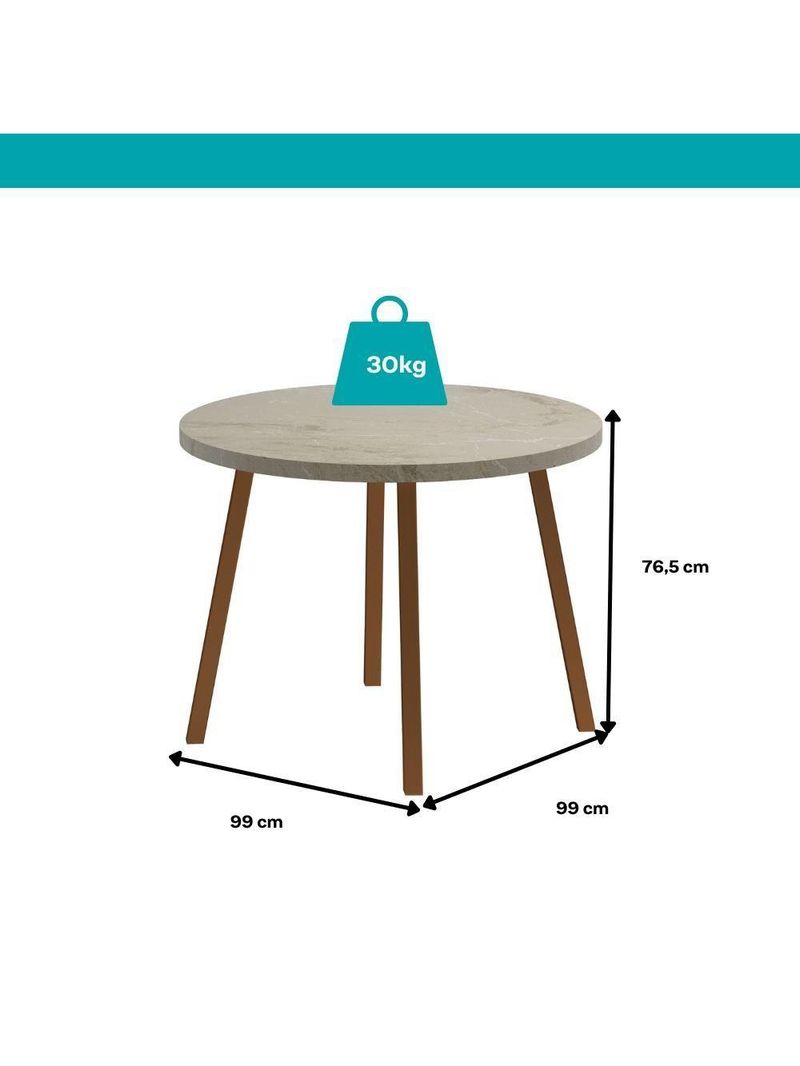 Conjunto Sala De Jantar 4 Cadeiras Dália Carraro Petra Rose