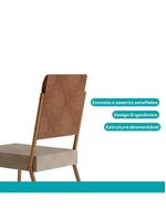 Conjunto Sala De Jantar 4 Cadeiras Dália Carraro Petra Rose