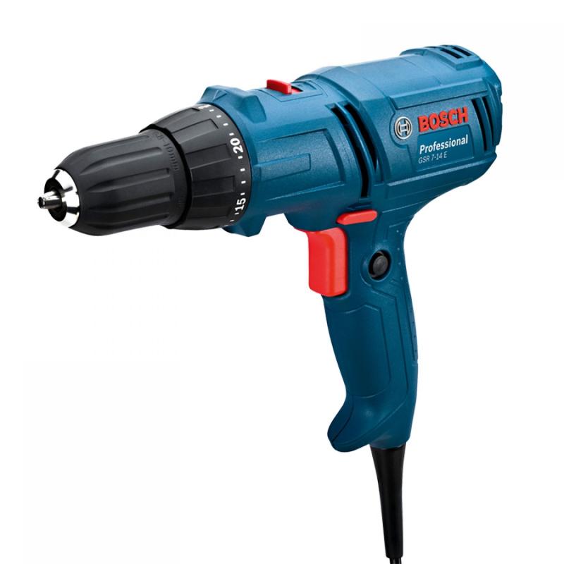 Parafusadeira e Furadeira Elétrica 400W 3/8 POL GSR 7-14E + Estojo 34 Peças X-Line Titânio BOSCH