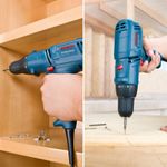 Parafusadeira e Furadeira Elétrica 400W 3/8 POL GSR 7-14E + Estojo 34 Peças X-Line Titânio BOSCH