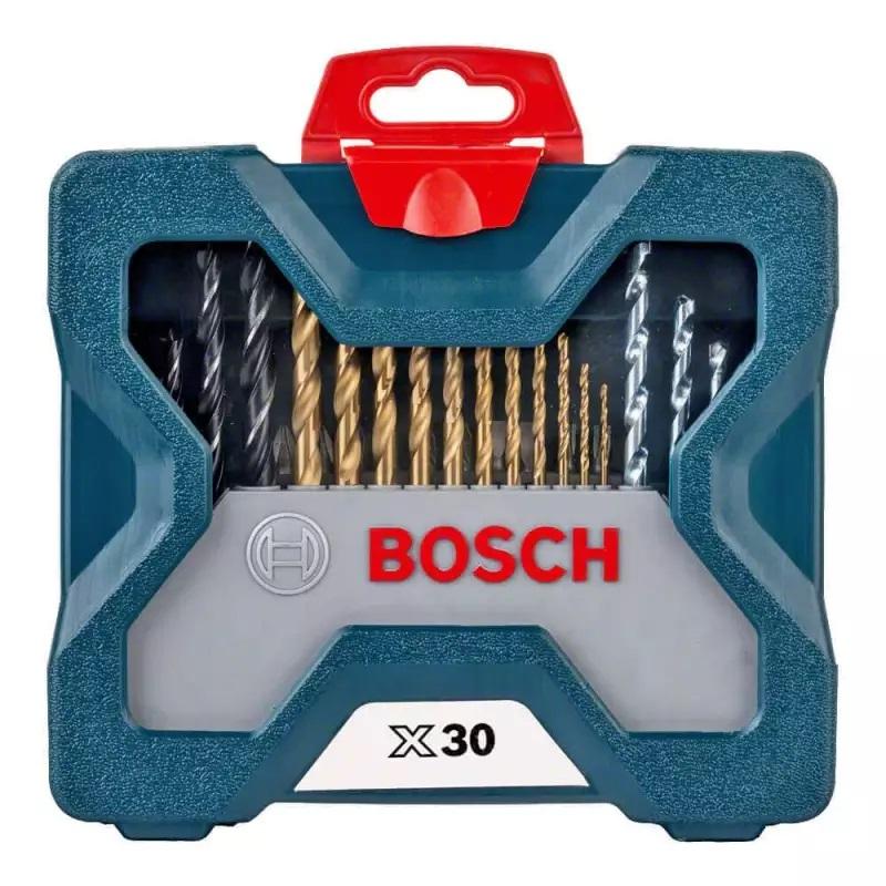 Parafusadeira e Furadeira Elétrica 400W 3/8 POL GSR 7-14E + Estojo 34 Peças X-Line Titânio BOSCH