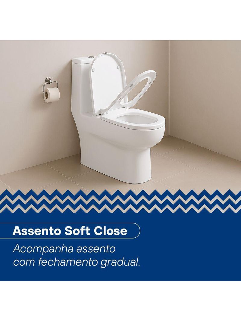 Vaso Sanitário Monobloco Porcê Imperius Privada Com Assento Branco (PVS39MBSFA-BR)