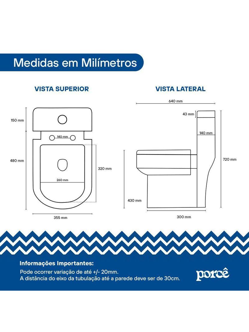 Vaso Sanitário Monobloco Porcê Imperius Privada Com Assento Branco (PVS39MBSFA-BR)