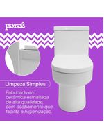 Vaso Sanitário Monobloco Porcê Imperius Privada Com Assento Branco (PVS39MBSFA-BR)