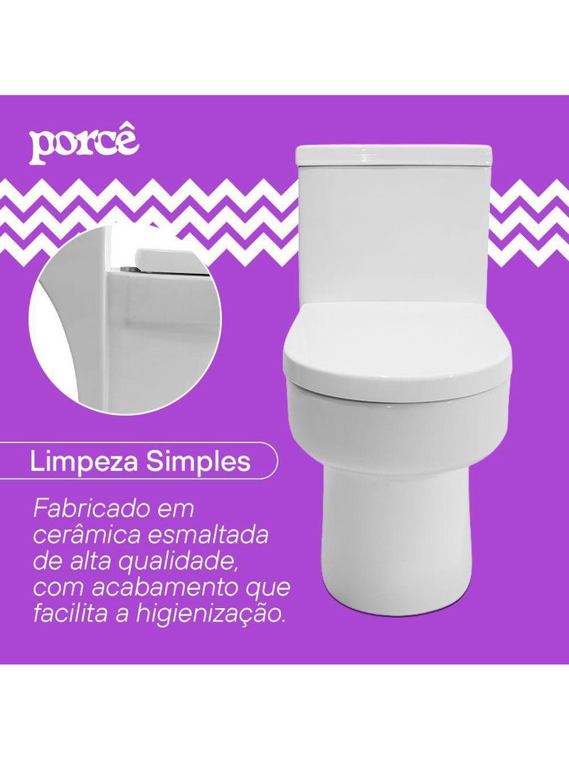 Vaso Sanitário Monobloco Porcê Imperius Privada Com Assento Branco (PVS39MBSFA-BR)