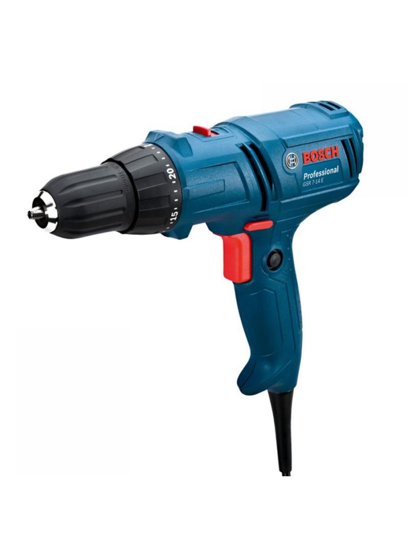 Parafusadeira e Furadeira Elétrica 400W 3/8 POL GSR 7-14E + Estojo 34 Peças X-Line Titânio BOSCH